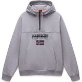 Napapijri - Burgee Half Zip Hoodie 2.0 - Grijs - Hoodie