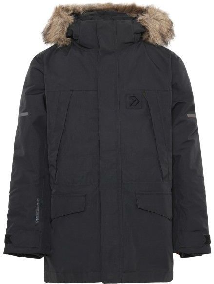 Didriksons - Sylvin Kids Parka - Zwart/Grijs - Parka - Waterdicht