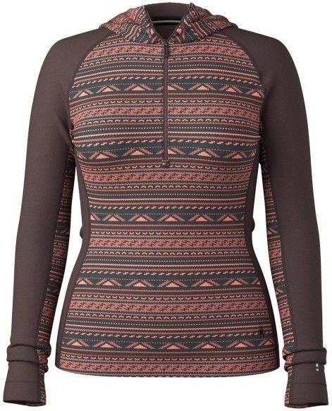 Smartwool - Classic Thermal Merino BL 1/2 Zip Hoodie - Merinotrui - Bruin