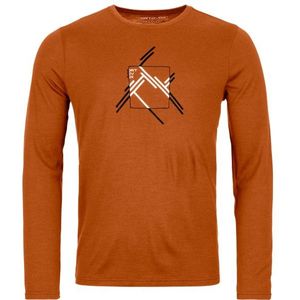 Ortovox - 185 Merino Mountain Cutout - Merinoshirt - Rood/Bruin