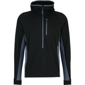 Stoic MerinoWaffleFleece320 NorrdalSt 3/4 Zip Hoody Merinohoodie (Heren |zwart)