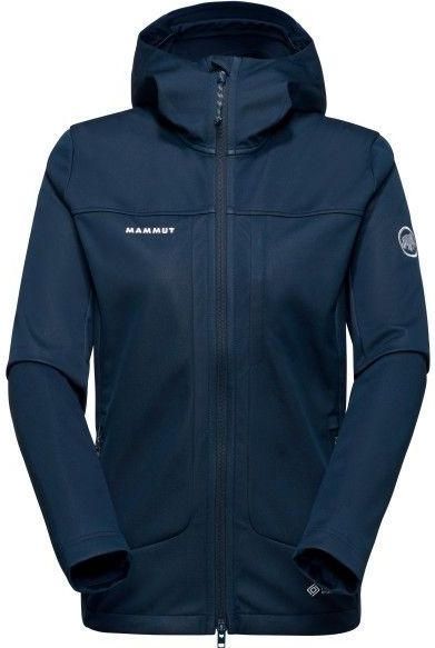 Mammut - Womens Ultimate VIII - Softshelljack - Blauw - Met Capuchon