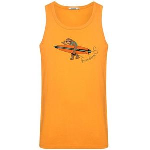 GreenBomb Animal Sloth Surf Airy Tanktops Tanktop (Heren |oranje)