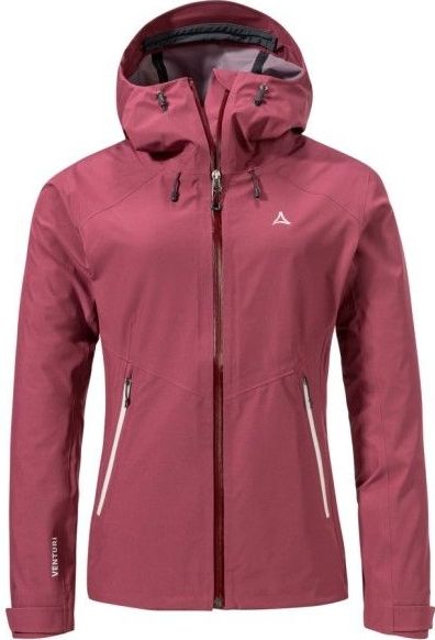 Schöffel Womens Jacket Cascata Regenjas (Dames |rood/roze |waterdicht)