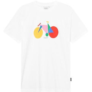DEDICATED T-Shirt Stockholm Paper Cut Bike T-shirt (Heren |wit)
