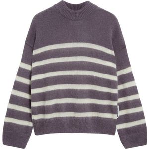 ARMEDANGELS Womens Gwyneiraa Stripes Wollen trui (Dames |grijs/purper)