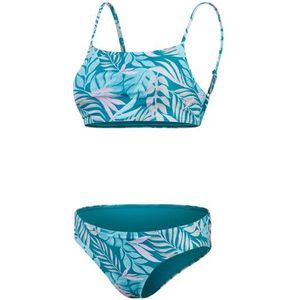 Speedo Womens Printed Adjustable Thinstrap 2 Piece Bikini (Dames |turkoois)