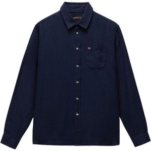 Napapijri - G-Linen - Overhemd - Blauw - 100% Linnen