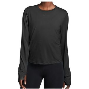 Nike Womens One Classic Dri-FIT L/S Sportshirt (Dames |zwart)