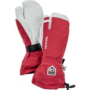 Hestra Army Leather Heli Ski 3 Finger Handschoenen (rood)