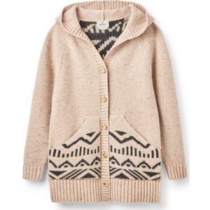 Passenger - Snoozle - Gebreide Cardigan - Beige - Met Capuchon