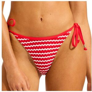 Seafolly Womens Mesh Effect Tie Side Rio Pant Bikinibroekje (Dames |oranje)