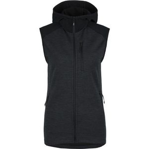 Stoic Womens MerinoFleece335 KuolpaSt Vest with Hood Fleecebodywarmer (Dames |zwart)