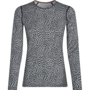 Icebreaker Womens Merino 200 Oasis L/S Crewe Flock Forms Merino-ondergoed (Dames |grijs)