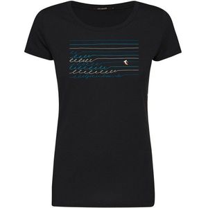 GreenBomb Womens Nature Pen Surf Loves T-Shirts T-shirt (Dames |zwart)