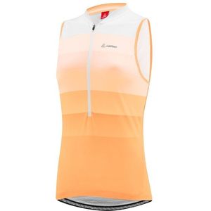 Löffler Womens Bike Sleevless Jersey Halfzip Rainbow Fietshemd (Dames |oranje)