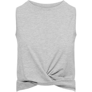 Hey Honey Top 'Cropped'  lichtgrijs