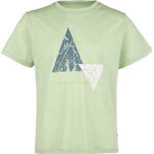 Stoic Kids Merino155 LaholmSt Print T-Shirt Merinoshirt (Kinderen |groen)