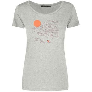 GreenBomb Womens Nature River Loves T-Shirts T-shirt (Dames |grijs)