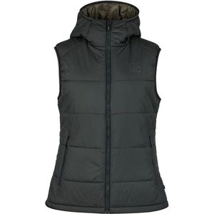 Stoic Womens MountainWool200 StorboSt Hooded Vest Winterbodywarmer (Dames |grijs/zwart)