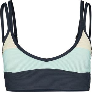 Rip Curl Womens Block Party Spliced Crop Bikinitop (Dames |blauw)