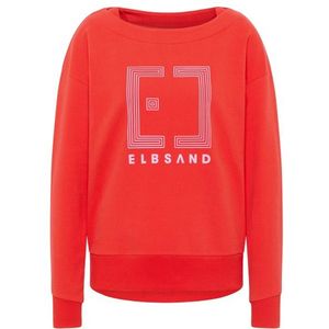 ELBSAND Womens Felis Sweatshirt Trui (Dames |rood)