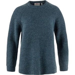 Fjällräven Womens Övik Rib Sweater Wollen trui (Dames |blauw)