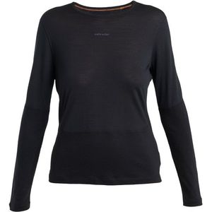 Icebreaker Womens Merino 125 Zoneknit Energy Wind L/S Tee Merinoshirt (Dames |zwart)