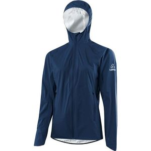 Löffler Womens Hooded Jacket WPM Pocket Fietsjack (Dames |blauw |waterdicht)