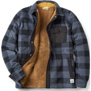 Passenger Firelight Sherpa Lined Overshirt Winterjack (Heren |blauw)