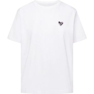 Hey Honey Womens T-Shirt Leo Heart Sportbeha (Dames |wit)