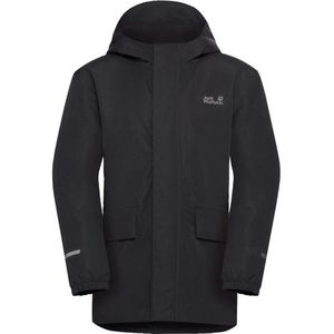 Jack Wolfskin - CANVEY JKT KIDS - Outdoorjack - Zwart - Ademend - Waterdicht - Winddicht