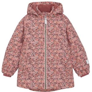 Minymo - Kids Long Snow Jacket AOP - Winterjack - Roze - Waterdicht