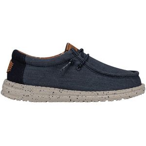 HeyDude Kids Wally Washed Canvas Sneakers (Kinderen |blauw)