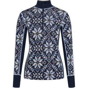 Kari Traa Womens Else Halfzip Merino-ondergoed (Dames |blauw/grijs)