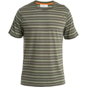Icebreaker Wave S/S Tee Stripe Merinoshirt (Heren |loden / s)