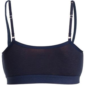Icebreaker Womens Merinoino Core Bra Graphite Merino-ondergoed (Dames |blauw)