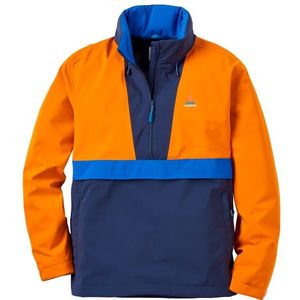 Passenger Womens Skyline Recycled Water Resistant Smock Windjack (Dames |blauw/oranje)