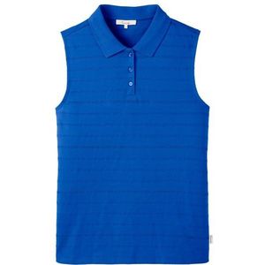 Tranquillo Womens Bluse aus Ajour-Jersey Top (Dames |blauw)