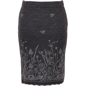 Albmerino Womens Strickrock Blumenwiese Rok (Dames |grijs)