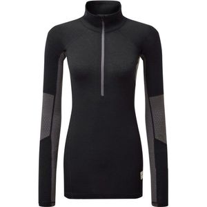 ARTILECT Womens Darkhorse 185 Zoned 1/4 Zip Merinoshirt (Dames |zwart/ ash)