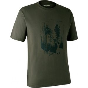 Deerhunter T-Shirt With Shield T-shirt (Heren |olijfgroen)