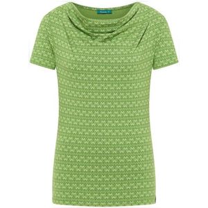 Tranquillo Womens Stretch-Jersey mit Wasserfallausschnitt T-shirt (Dames |groen)