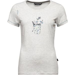 Chillaz Womens Saile Chalkbag Flower T-shirt (Dames |grijs/wit)
