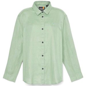 Timberland Womens Linen Shirt Blouse (Dames |groen)