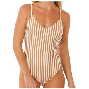 Rip Curl Womens Premium Cheeky One Piece Badpak (Dames |oranje)