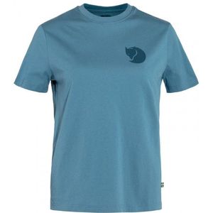 Fjällräven Womens Fox Boxy Logo Tee T-shirt (Dames |blauw)