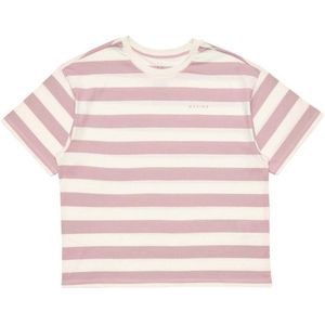 Mazine Womens Block Stripes T T-shirt (Dames |roze/wit)