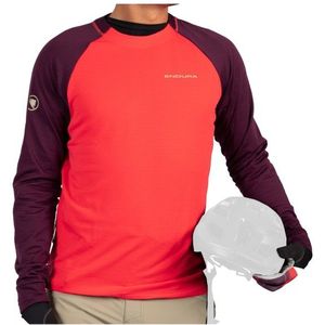 Endura Singletrack Fleece Fietsshirt (Heren |rood)