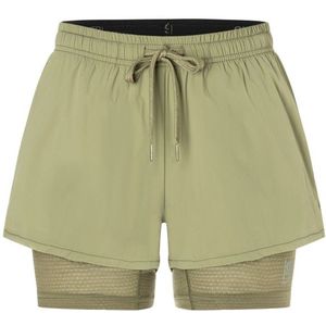 supernatural Womens Double Layer Shorts Short (Dames |olijfgroen)